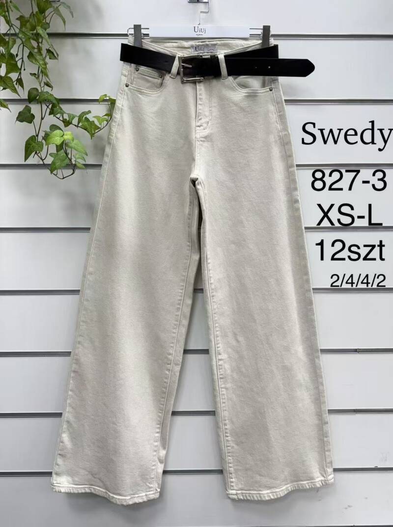 Spodnie damskie jeansy Roz XS-L, 1 Kolor Paczka 12 szt